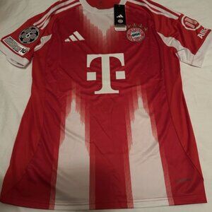 Harry Kane Bayern Munich 2025/26 UEFA Home Soccer Jersey –Red/White -Size Medium